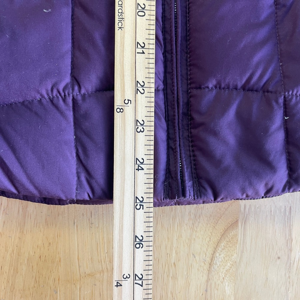 Eddie Bauer EB650 Womens M Down Puffer Jacket Quilted Full Zip Purple 0542 - Picture 9 of 11